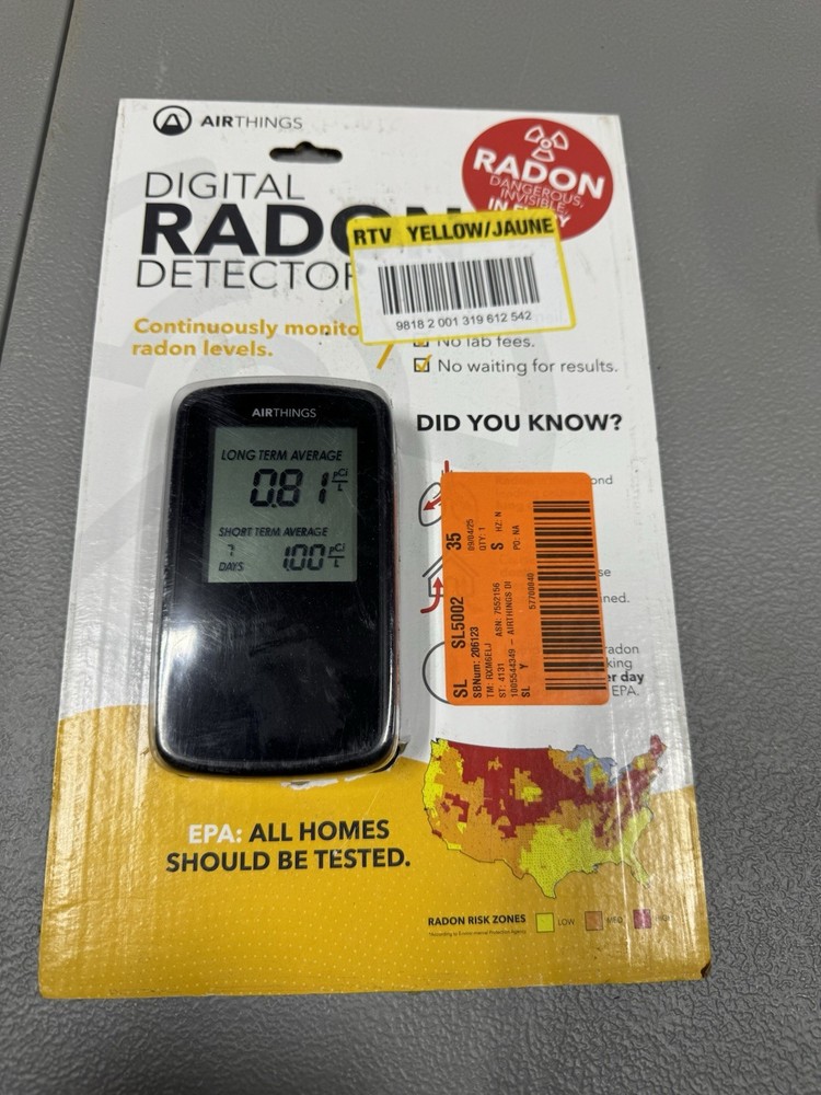 Airthings Battery Operated Digital Radon Detector 2350 ✅