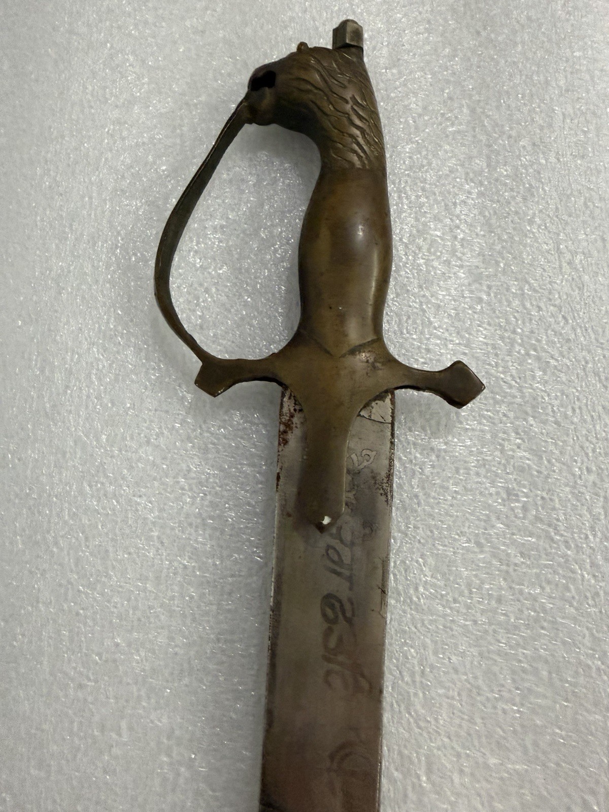 Decorative Indian Saber Sword Khanda Sikh Symbol w Scabbard 34”