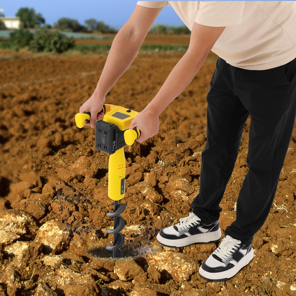 350W Post Hole Digger Electric Hole Digging Machine Cordless Post-Hole Digger