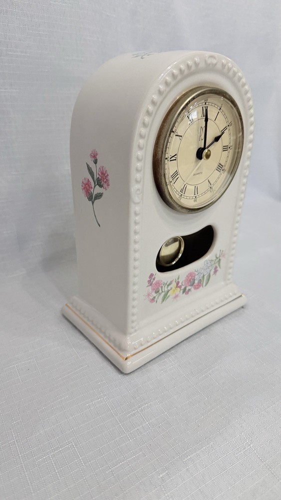 Vintage Ceramic Mantle Clock With Pendulum PS Limited Edition 1994