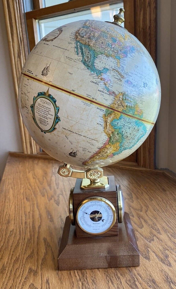Replogle Classic 9” Diam. Globe with Thermometer, Barometer, & Hydrometer