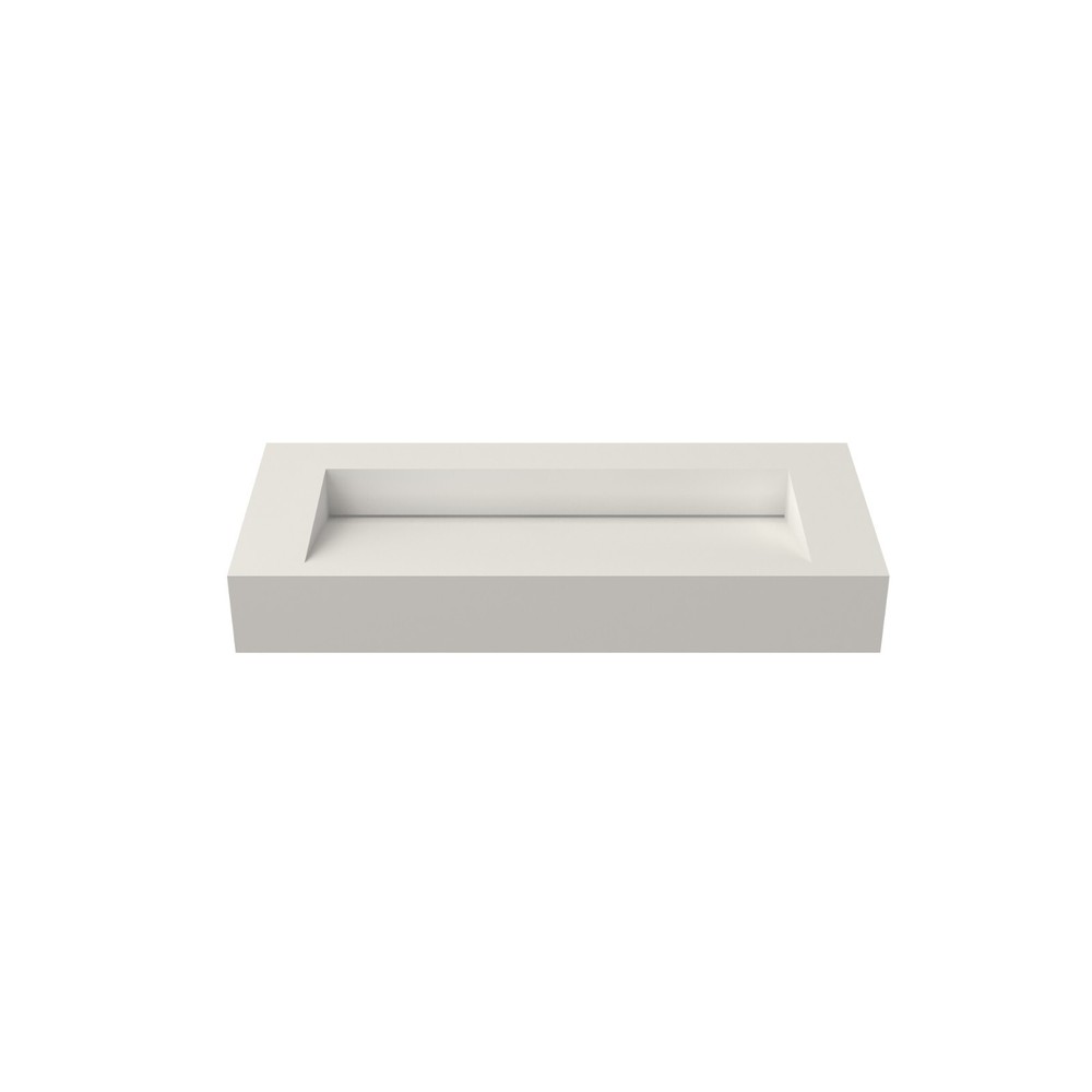 42'' Wall Mounted Bathroom Sink Solid Surface Bathroom Vessel Sink