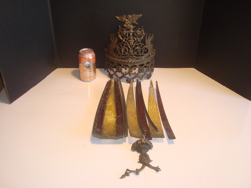 Antique Victorian Brass Wall Sconce Needs Work