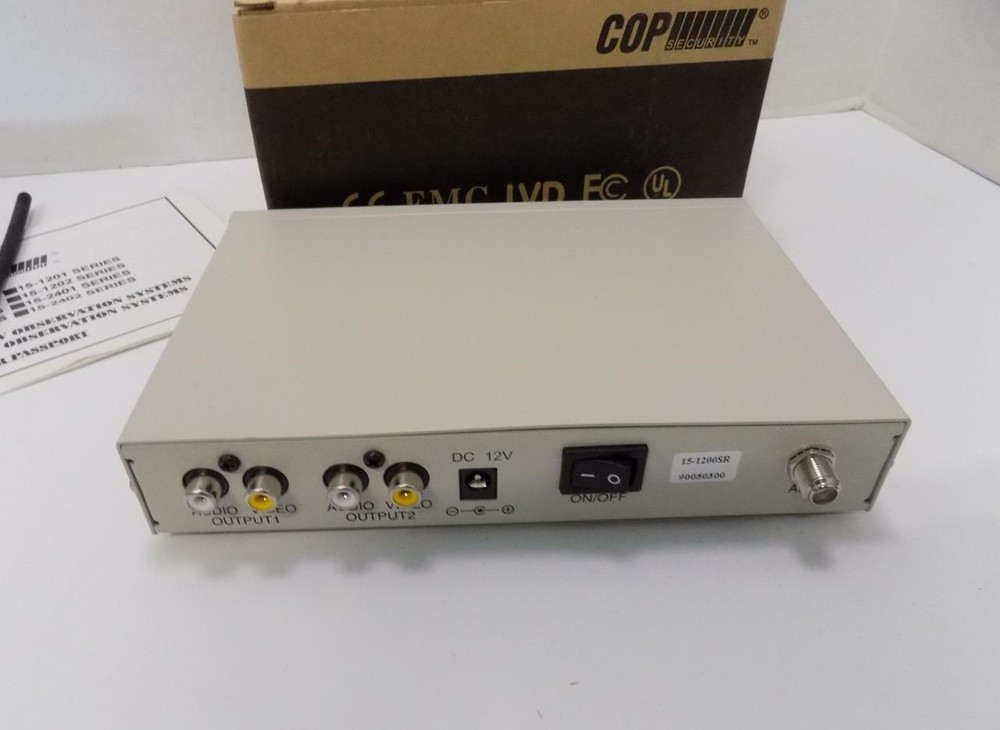 Cop Security 15-1200SR-1 Wireless AV Receiver CCTV Video Switcher