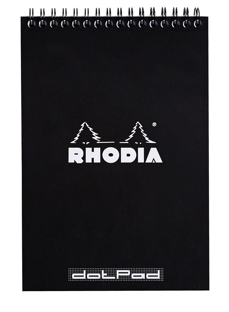 Rhodia Wirebound Notepad A5 Dot - Black