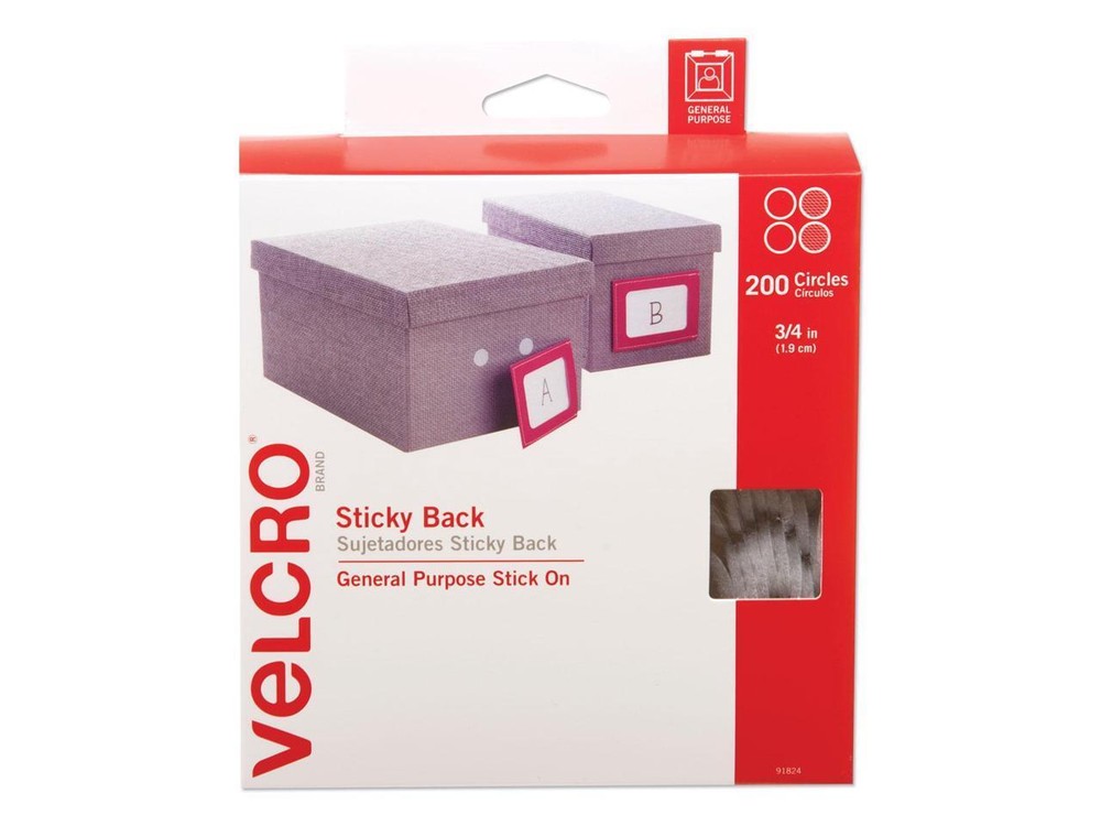 Velcro Brand Adhesive,Hook and Loop,Wh 91824