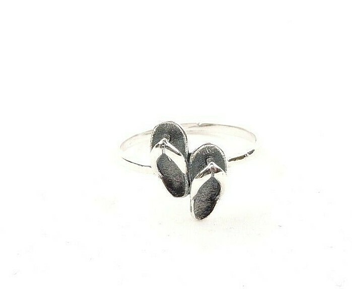 Sterling Silver Flip Flops Ring - Free Gift Packaging