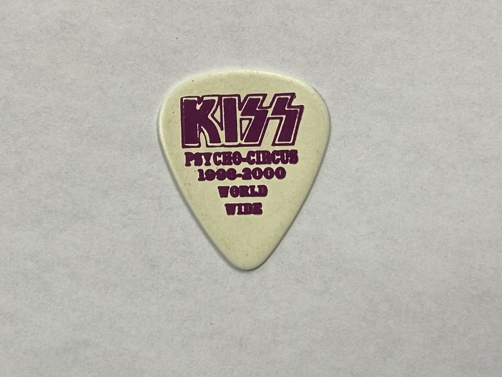 KISS Guitar Pick PAUL STANLEY Psycho Circus Tour PROTOTYPE White Vintage Kiss