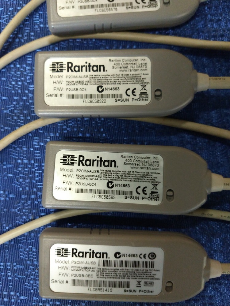 Lot of 6 Raritan P2CIM-AUSB Computer Interface Modules