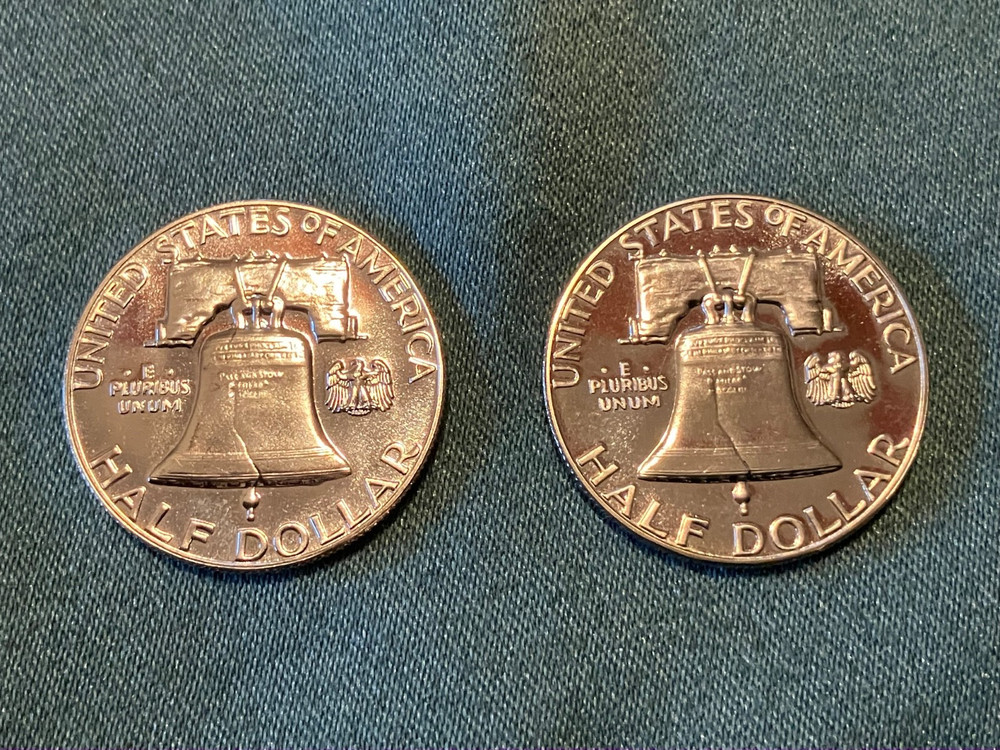 1960 & 1961 Proof Franklin Half Dollars