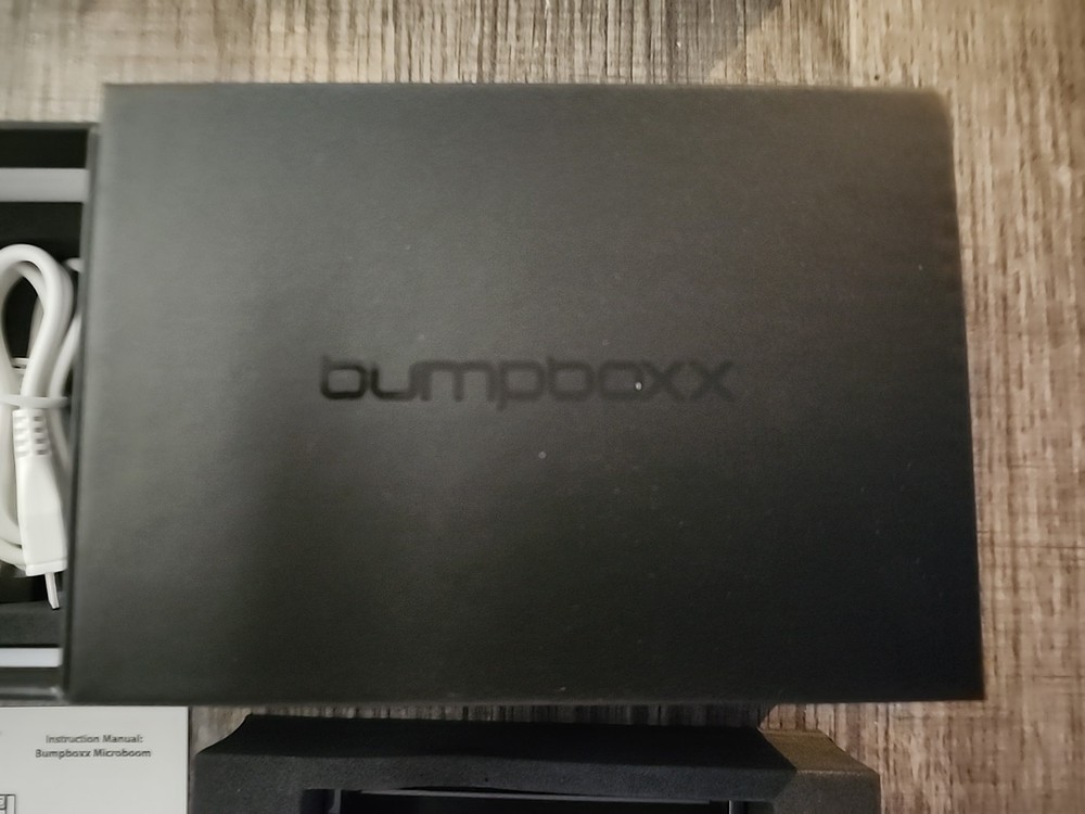 REFURBISH BUMPBOXX Gray With Black Bluetooth Wireless Speaker Microboom Chain