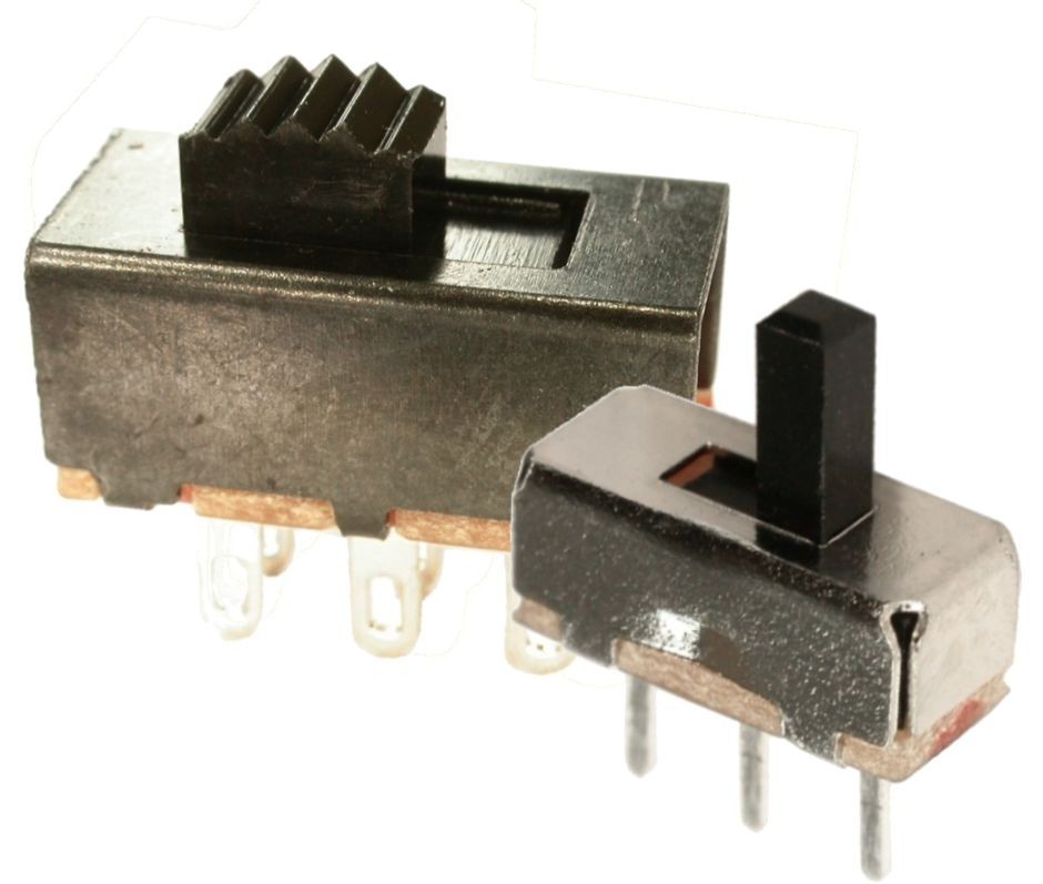 Standard slide switch, various Finishes, Vertical Design