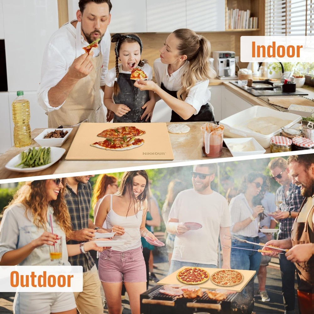 22 Inch Extra Large Rectangular Pizza Stone for Oven & Grill, Cordierite Baki...
