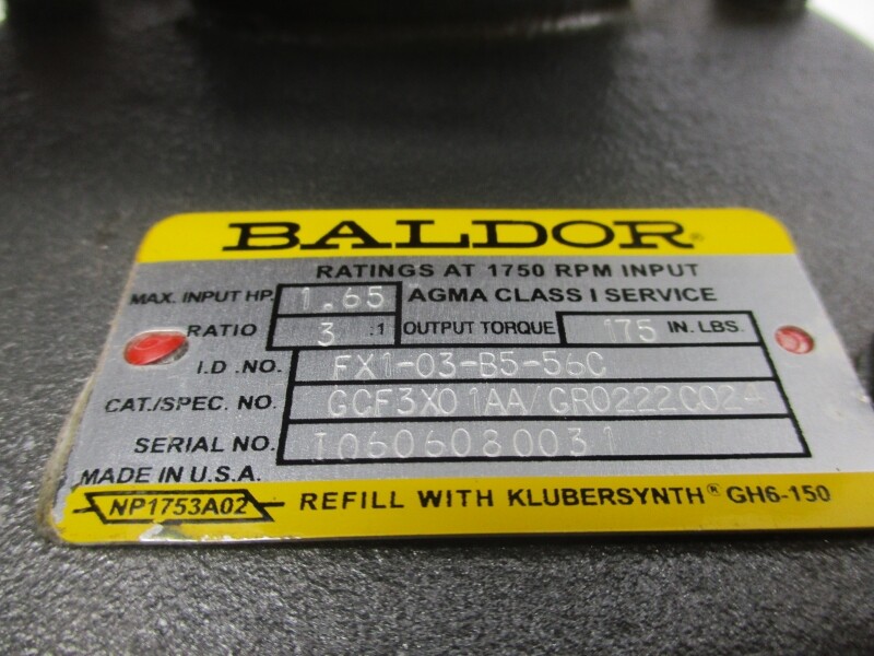 BALDOR GCF3X01AA GR0222C024 NSNP