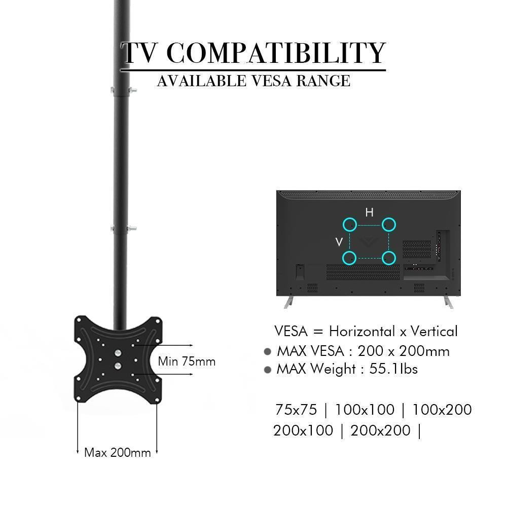 Home Ceiling TV Wall Mount Full Motion Bracket 22 - 55" LED Flat Screen Durable