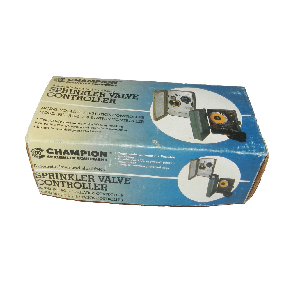Champion Sprinkler Controller Model AC-3 w/Box Very Rare!