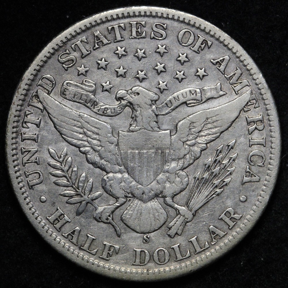 1898-S Barber Silver Half Dollar XF E325 VDCTU