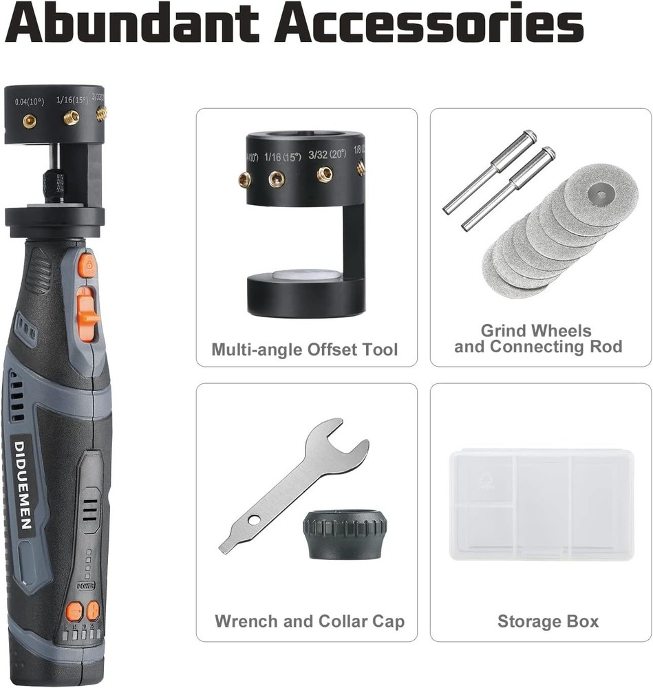 8V Cordless Tungsten Electrode Sharpener Grinder for TIG Welding Multi-Angle