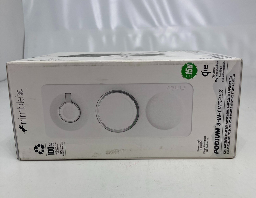 NIMBLE PODIUM 3-IN-1 WIRELESS CHARGER - NEW OPEN BOX