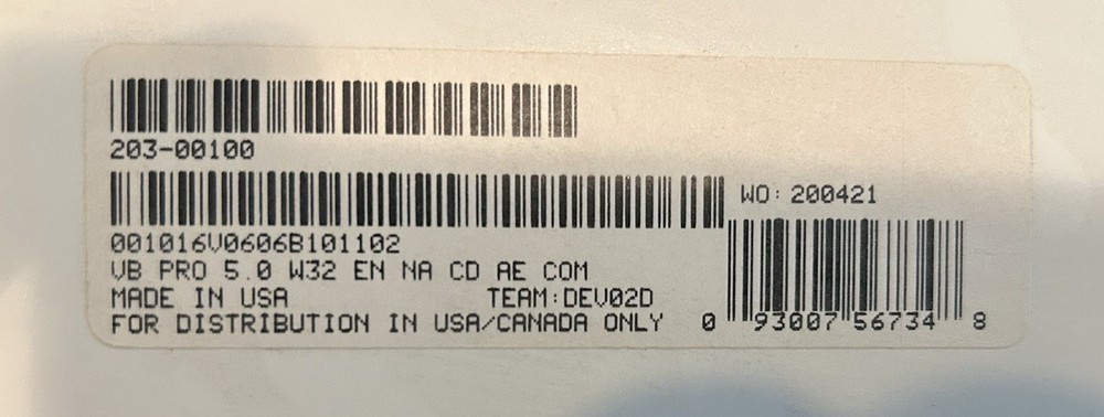 Visual Basic 5.0 Professional Edition CD ROM