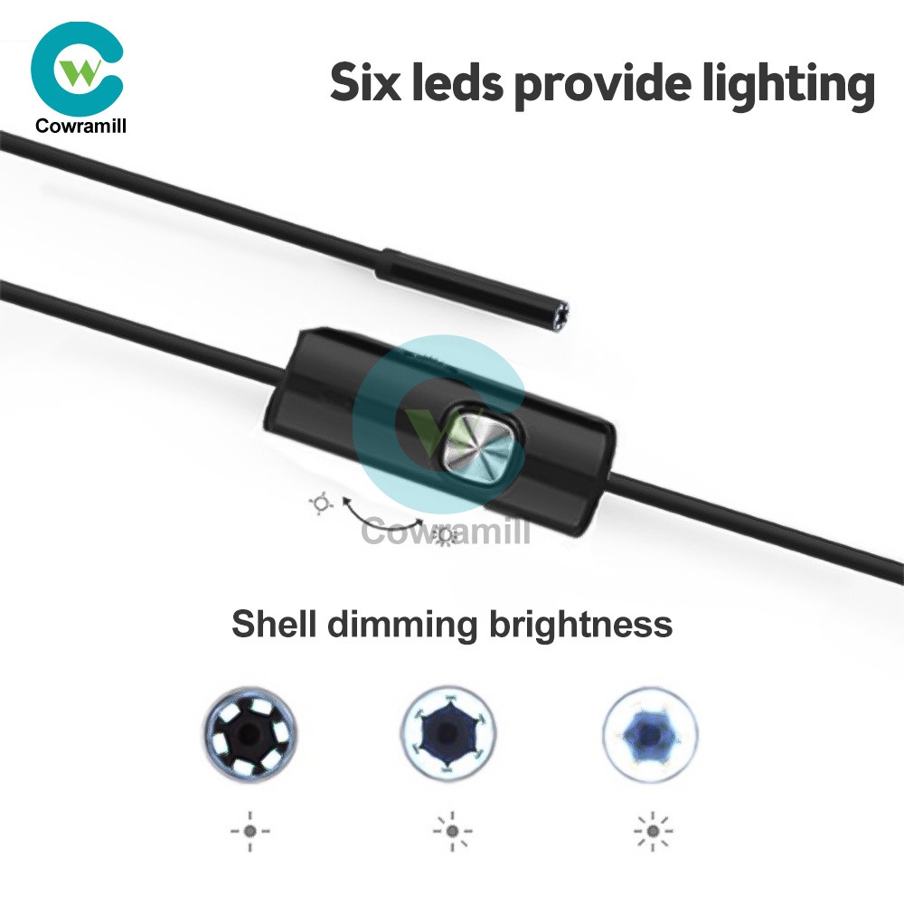6LED HD Snake Endoscope Borescope Inspection Camera Scope for USB Android PC