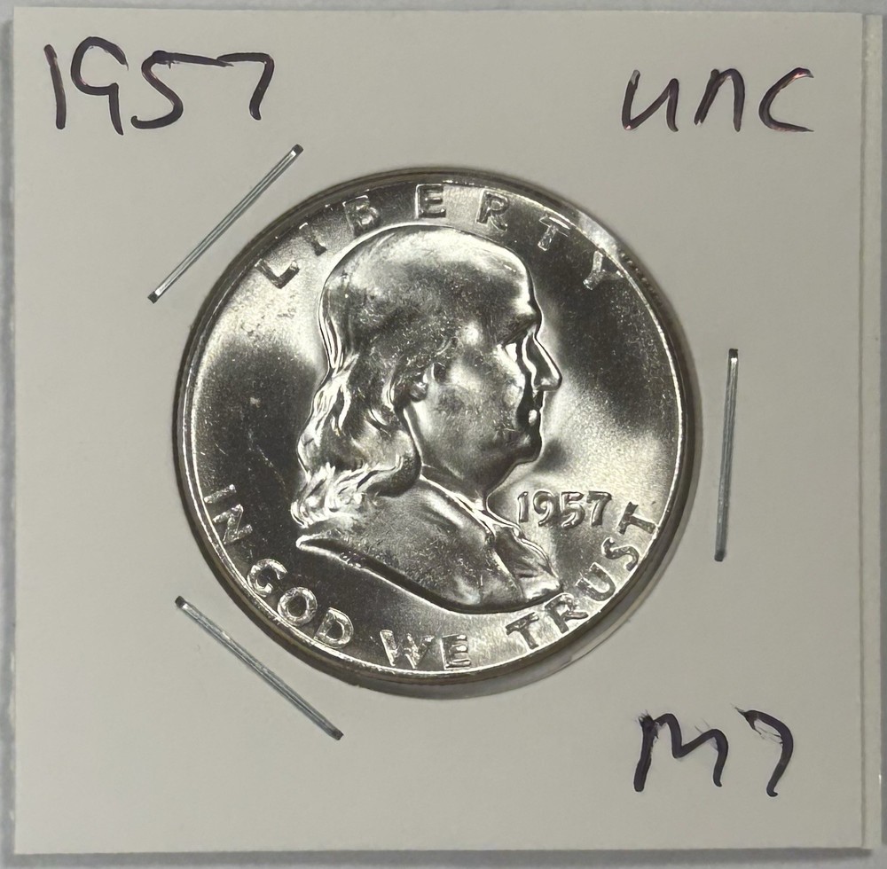 1957 Franklin Half Dollar Coin Uncirculated