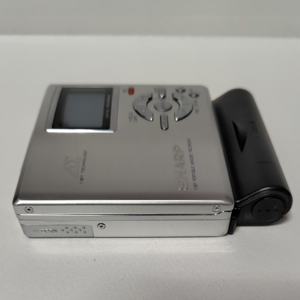 SHARP MD-DR7-S MiniDisc Recorder Portable 1bit MD Player Silver Audio Tested