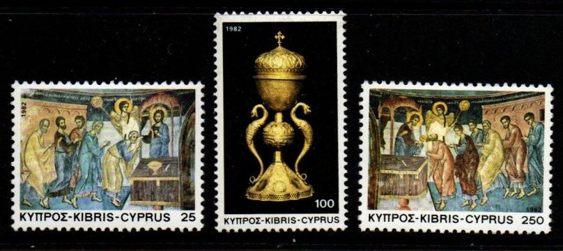 CYPRUS SG595/7 1982 CHRISTMAS MNH