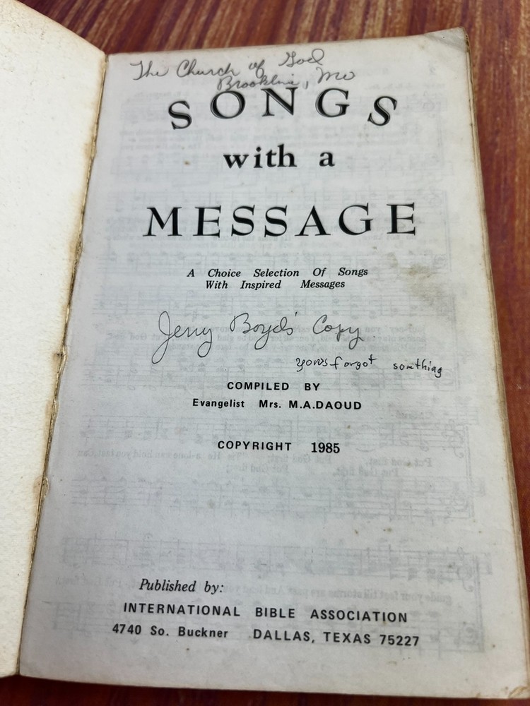 Songs with a Message Softcover 1985
