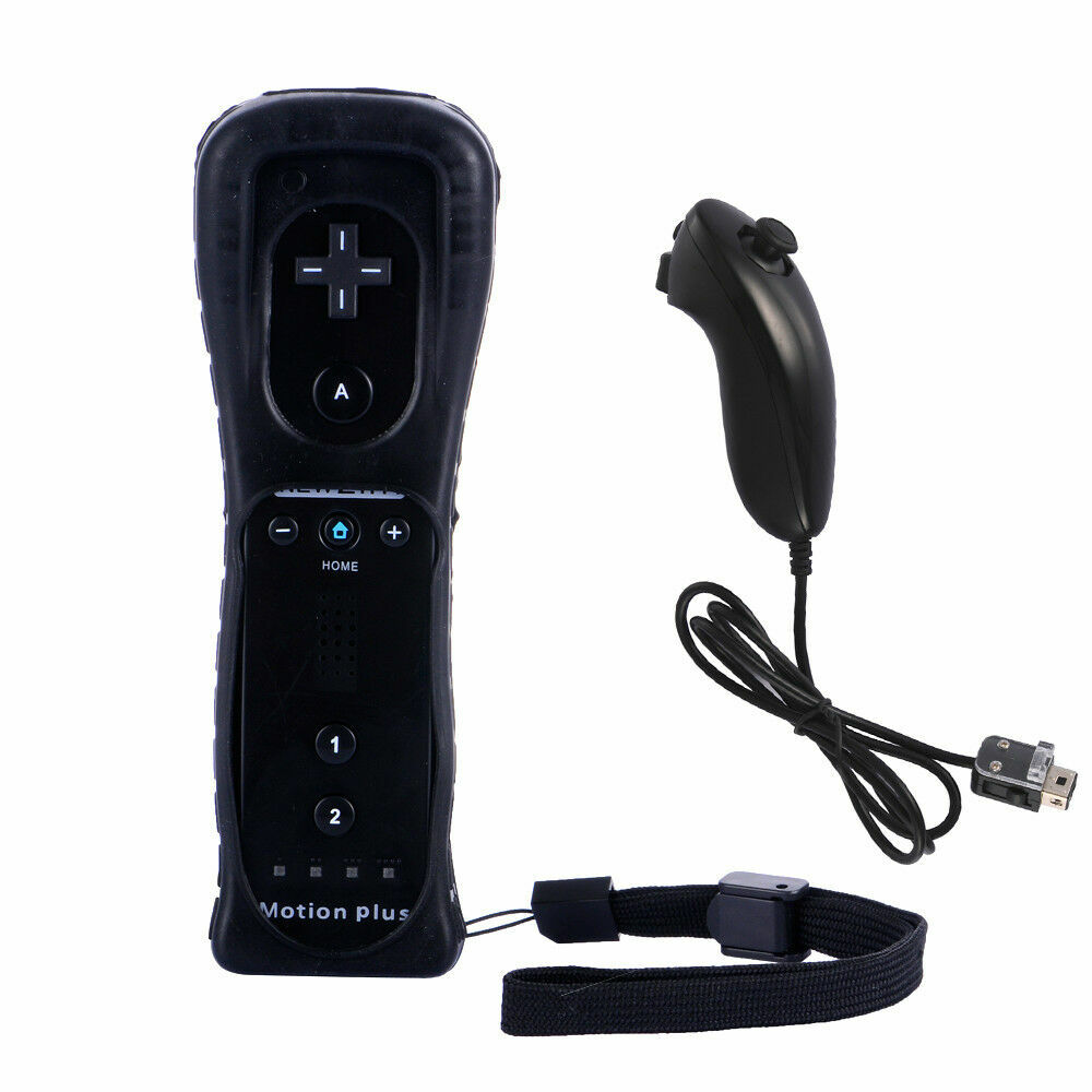 Built in Motion Plus Remote Controller, Nunchuck For Nintendo Wii, Wii U Console