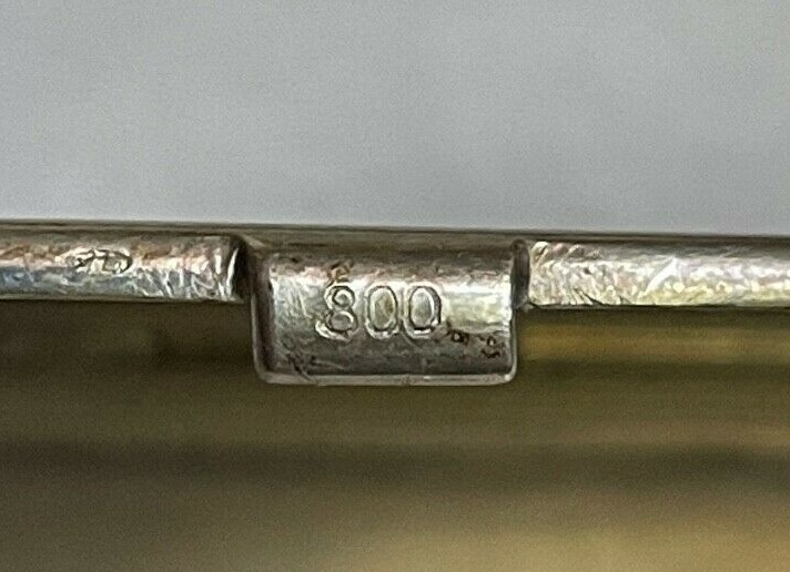 ANTIQUE 800 SILVER DANCE? CARD CASE