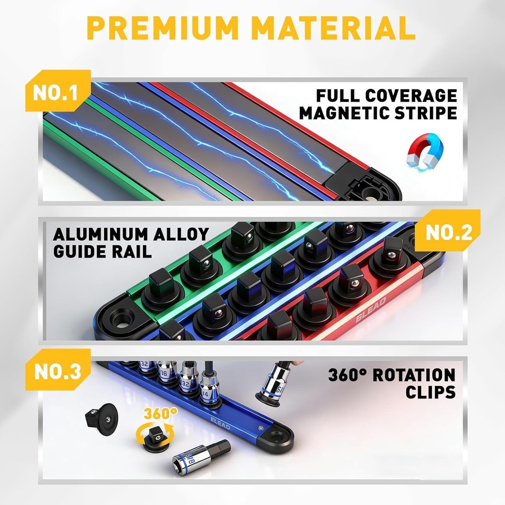 21-Piece Allen Bit Socket Set, 3/8" Drive Hex & Torx Socket Set with Magnetic...