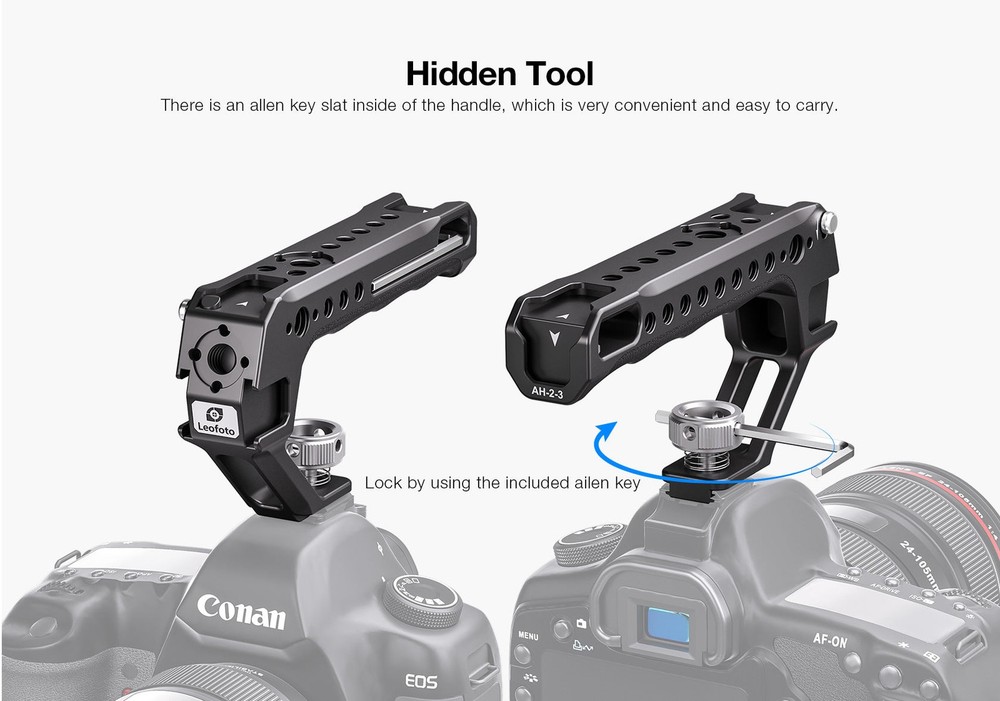 Leofoto AH-2-3 Top Handle | Cold Shoe