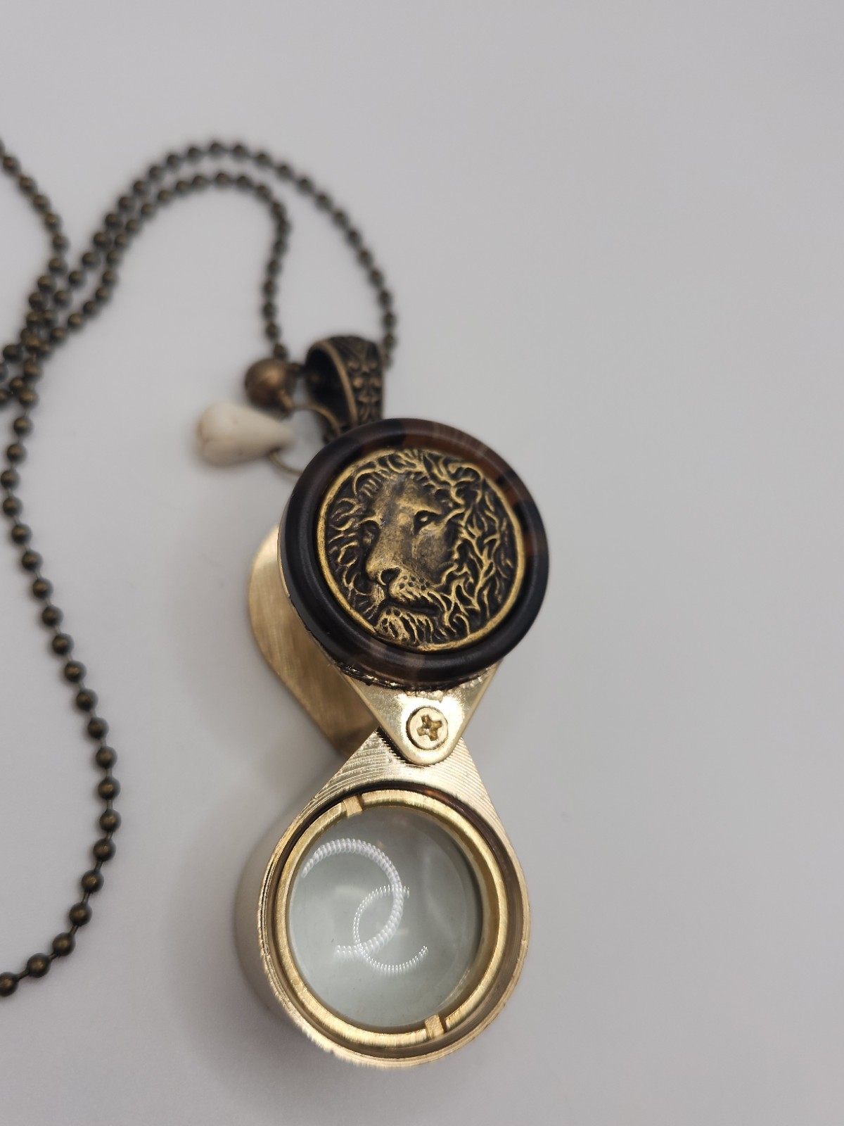 30× Jewelers Loupe Necklace Magnifier Loop Magnifying Glass Jewelry Silver Gold