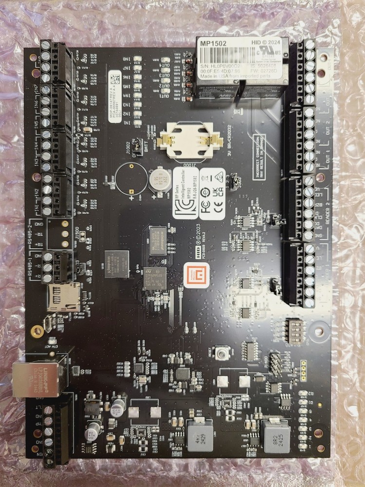 Mercury Security MP1502 Intelligent Controller Board 2 Readers 8 Inputs 4 Output