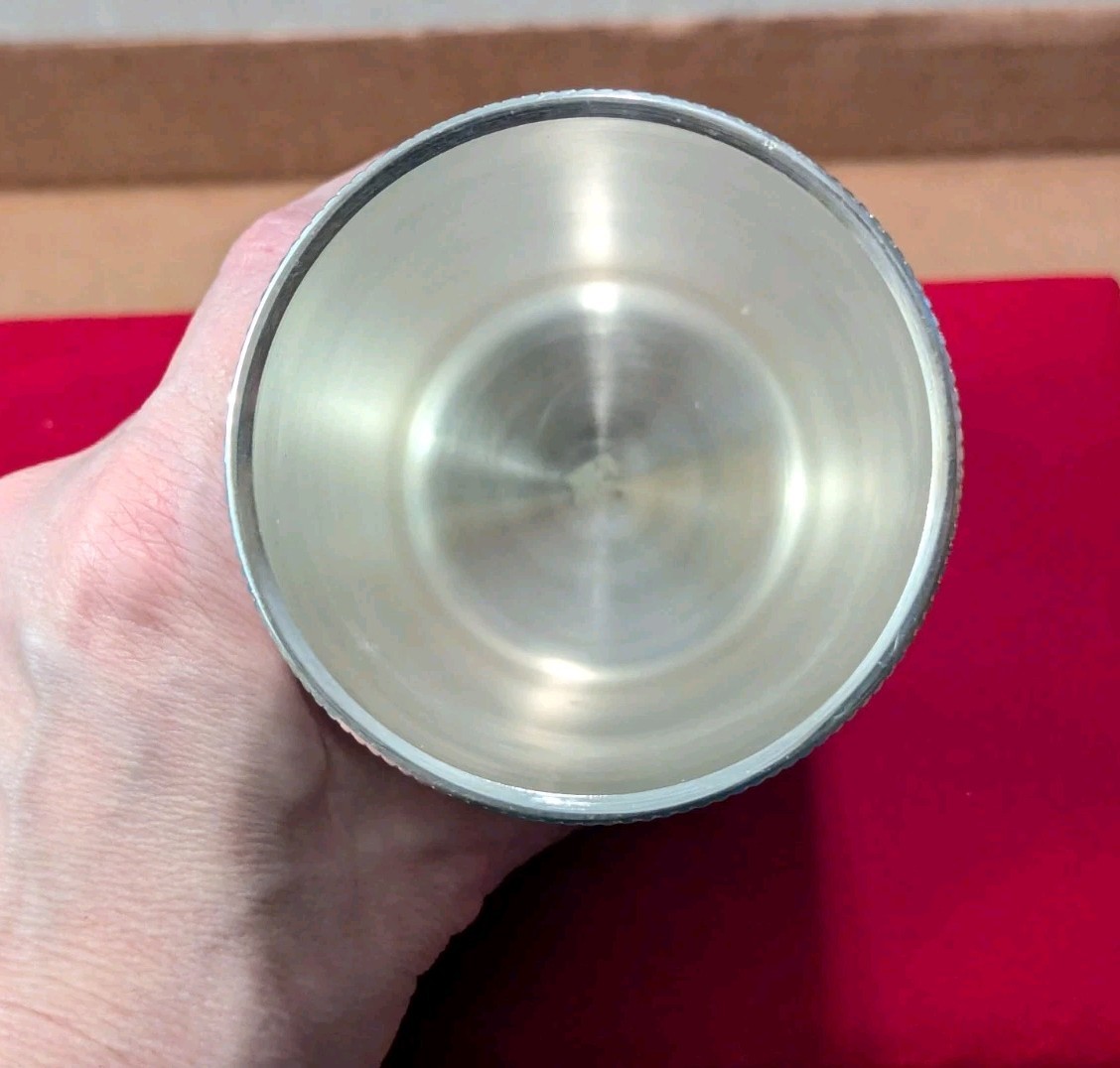 Vtg India Silverplate Tumblers Cups Unmarked Set Of 2 New In Box