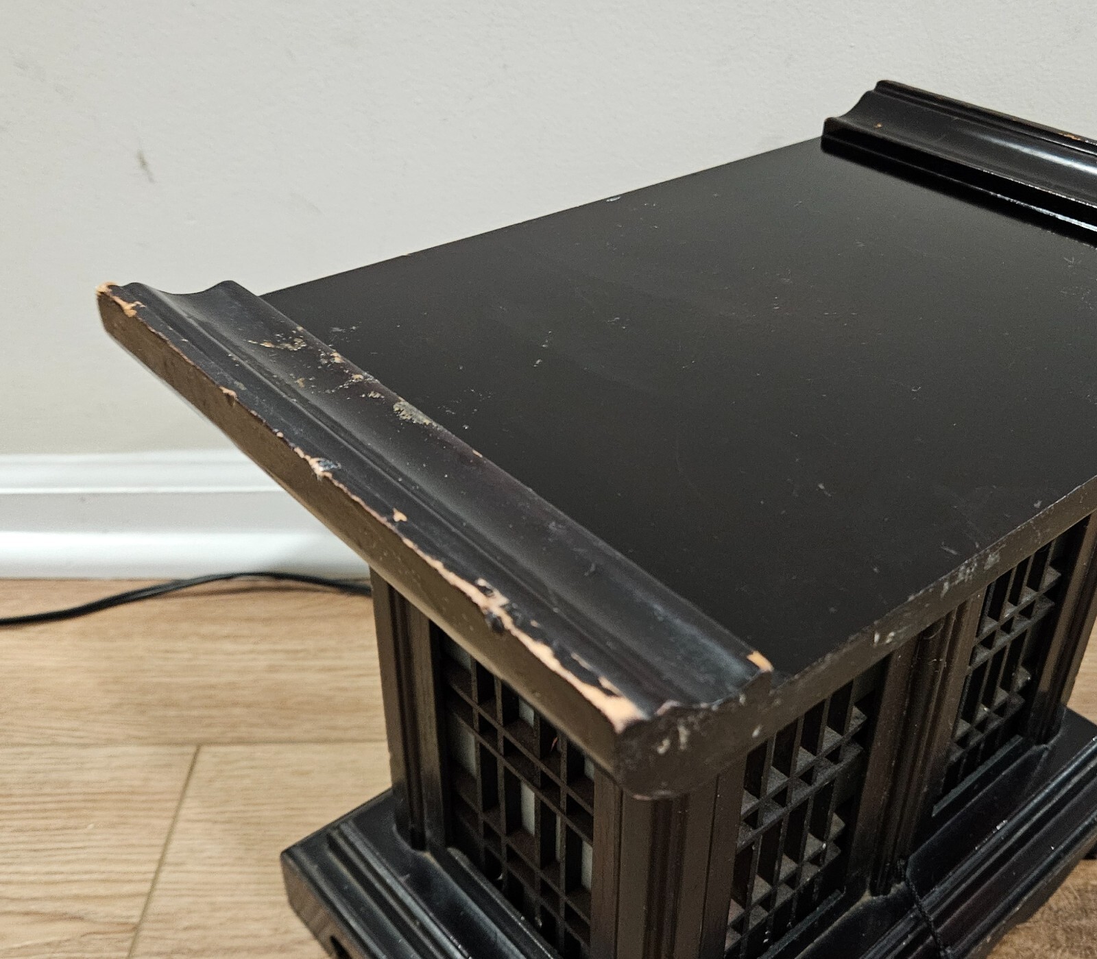 Vintage Asian 2 Bulb Setting Lamp – Buddhist Temple Japanese Shrine Pagoda WORKS