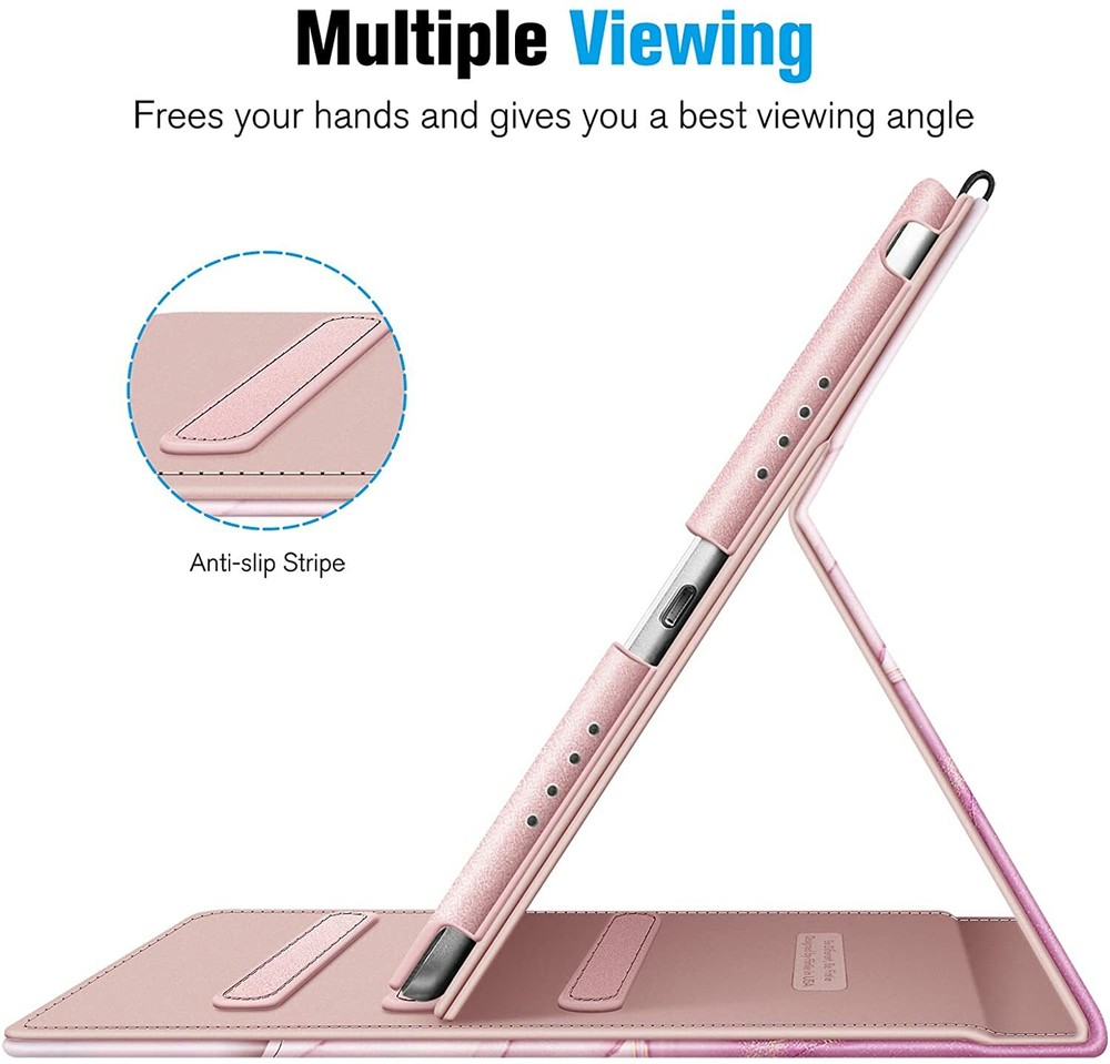 Case for iPad Pro 9.7 Inch 2016 Multi-Angle Viewing Folio Smart Stand Back Cover