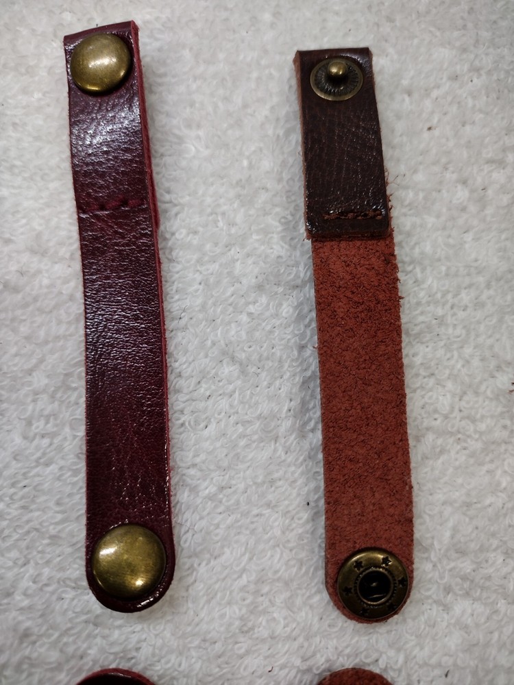 Leather/ USB Cable Clips, Storage Straps/ Assorted Colors/Length/Vkus- 72 pcs