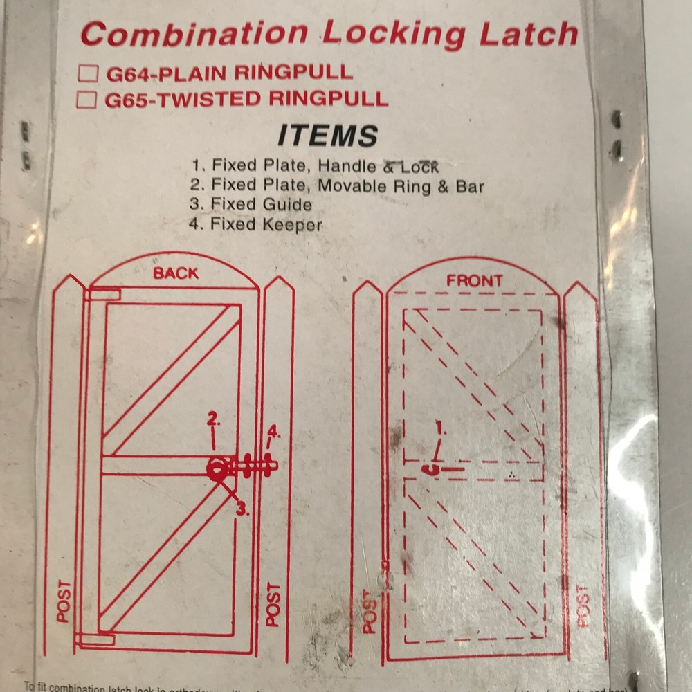 Goliath Hinging Systems Combination Locking Latch ( New In Pack )