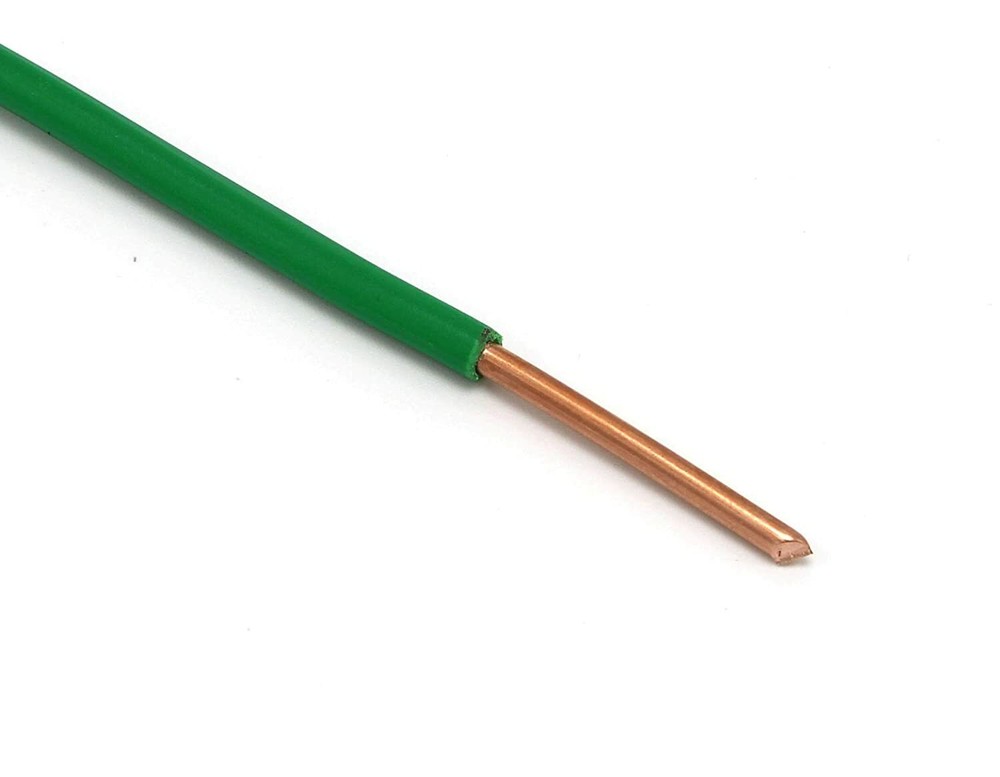 THHN / Building Wire - Green Jacket - 14 Gauge Solid Copper UL UV - 25 Ft