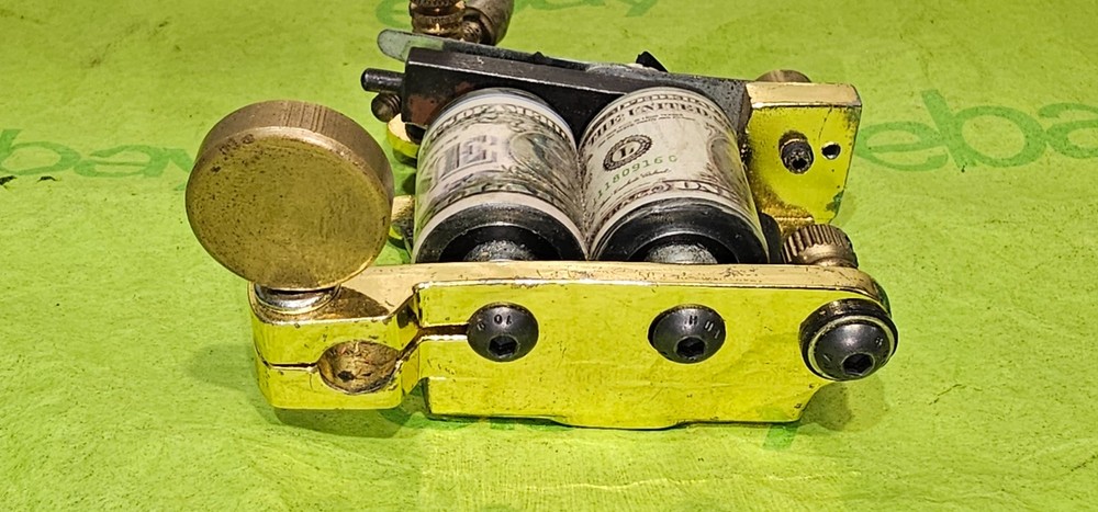 Vintage & Rare Custom CROWN Brass Frame Tattoo Machine (unTested)