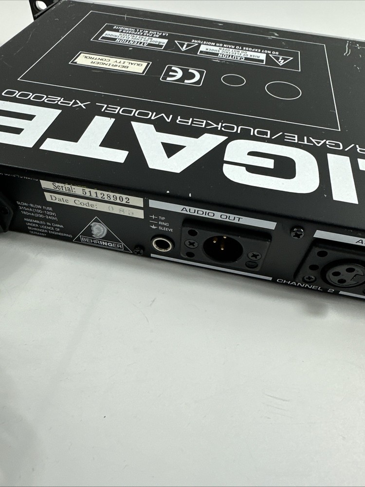 Behringer Intelligate XR2000 2-Ch Interactive Class-A Expander Gate Ducker