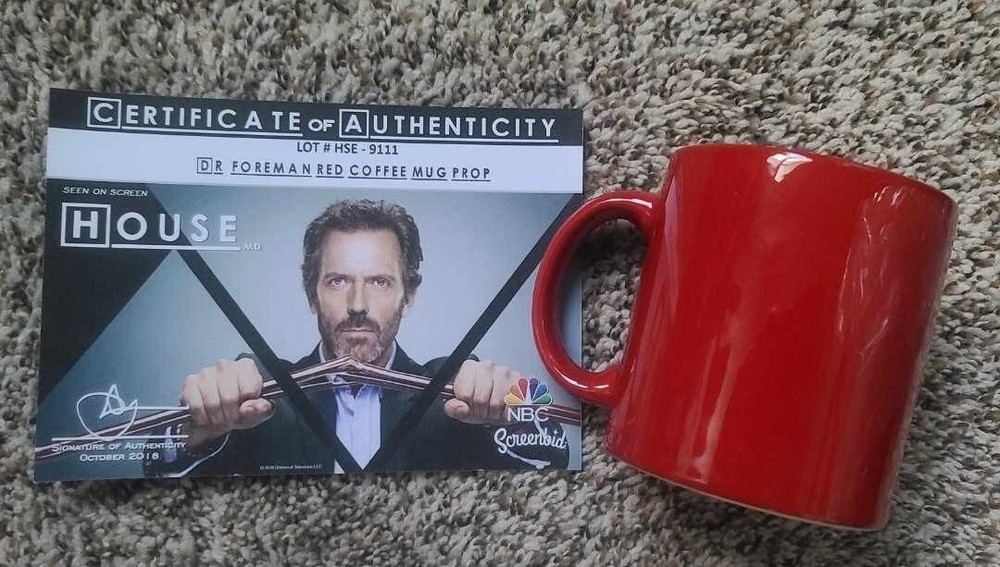 HOUSE MD: Dr. Foreman/Omar Epps Coffee Cup Studio COA