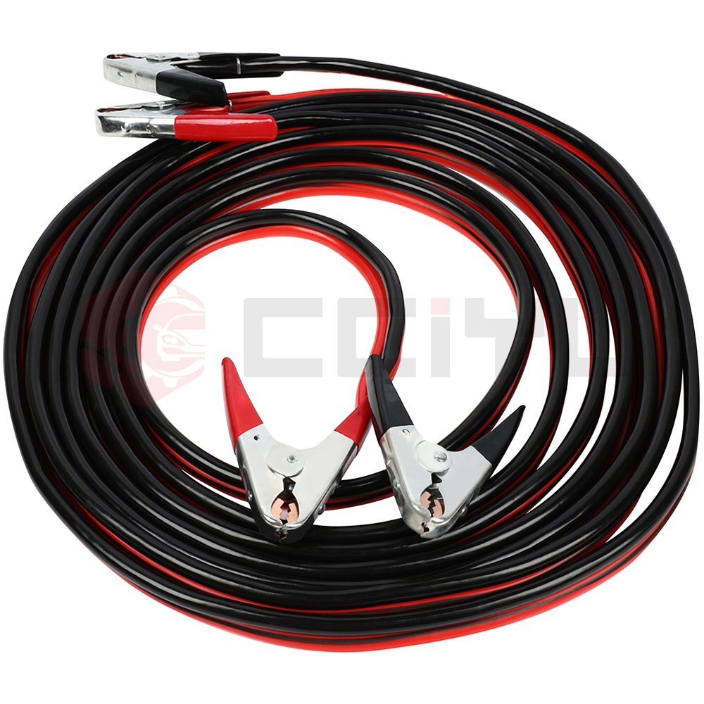 Heavy Duty Booster Jumper Cables 30FT 1 Gauge Car Van Power With Tire Repair Kit
