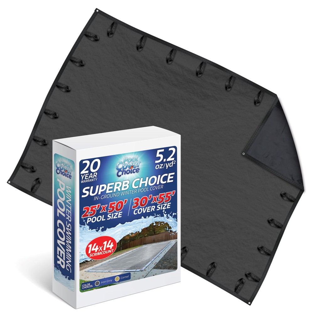 PoolCoverChoice Winter Swimming Pool Cover for 25 ft x 50 ft Rectangular Pool