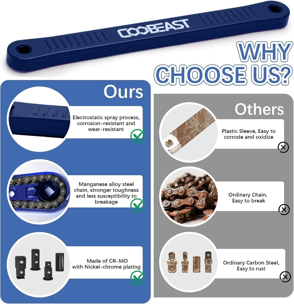 Offset Extension Wrench - Impact-Ready Tool for Tight Space Accessibility