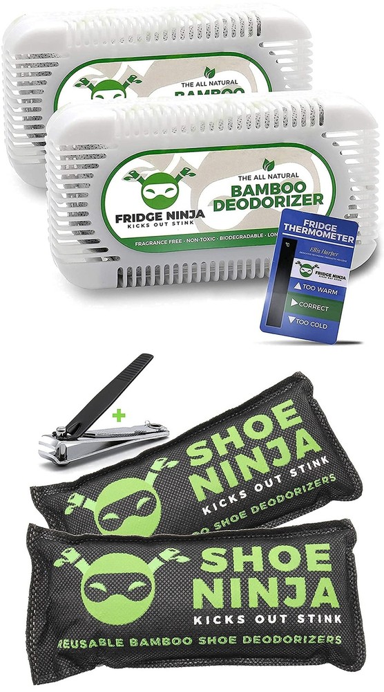 Refrigerator Deodorizer and Odor Eliminator (2 Pack) & Shoe Deodorizer and Od...