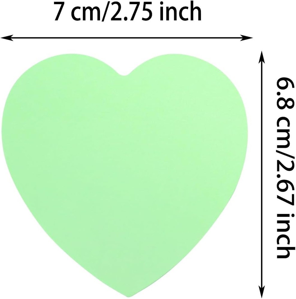 Kraft Paper Stiy Notes Heart Shaped Self-Sti Blank Book