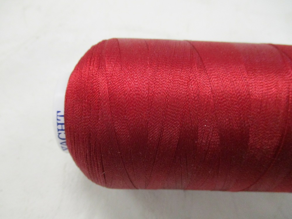 PEARL YACHT SUPERTEC 120 POLYESTER SEWING MACHINE THREAD SPOOL 5000M RED 1227